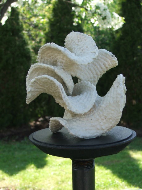 Hyperbolic crochet: porcelain pseudosphere